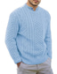 ieftine pulover pentru bărbați-Bărbați Pulover Pulover pulover Striat Tricotat Decupată Tricotat Culoare solidă Stil Nautic De Bază Stilat În aer liber Zilnic Îmbrăcăminte Iarnă Toamnă Negru Albastru piscină M L XL / Bumbac
