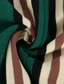 preiswerte gestrickter Polopullover-Herren Poloshirt Polo Pullover T Shirt Hemd Muskel Grün Gestreift Stammes Klassischer Kragen Outdoor Heim Kleidung Muskel
