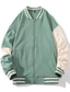 cheap Basic Hoodie Sweatshirts-2022 spring and autumn new color-blocking simple casual baseball uniform men&#039;s loose color-blocking jacket american retro zipper jacket