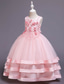cheap Party Dresses-Kids Girls&#039; Dress Solid Colored Sleeveless Wedding Party Princess Beautiful Cotton A Line Dress Summer Spring 3-12 Years bule Cameo brown White