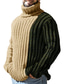 abordables pull-over pour hommes-Homme Pull enveloppant Crochet Tricoter Tricoté Couleur monochrome Mao basique Casual Extérieur Intérieur Printemps Automne Abricot M L XL / L&#039;hiver / Manches Longues