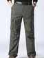 Χαμηλού Κόστους Στρατιωτικά παντελόνια-Ανδρικά Παντελόνια με τσέπες Παντελόνια Χειμωνιάτικο παντελόνι Πολλαπλές τσέπες Συμπαγές Χρώμα Άνεση Ζεστό Causal Καθημερινά Streetwear 100% Βαμβάκι Προπόνηση Συν βελούδο Πράσινο παραλλαγής Μαύρο