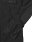 billiga Vardagsskjortor-Herr Flanellskjorta Långärmad Ensfärgat Nedvikt Svart Gata Dagligen Button-Down Kläder Mode Ledigt Bekväm