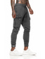 cheap Cargo Pants-Men&#039;s Sweatpants Cargo Pants Trousers Drawstring Elastic Waist Multi Pocket Full Length Cotton Casual Athleisure Dark Grey Army Green