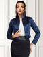 cheap Wedding Guest Wraps-Solid Coats / Jackets Satin Wedding / Party Evening / Casual Wedding Guest Wraps / Bolero With Draping / Solid dress to impress 2025