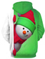 cheap Men&#039;s 3D Hoodies-Men&#039;s Unisex Pullover Hoodie Sweatshirt Green Hooded Snowman Graphic Prints Print Christmas Daily Sports 3D Print Streetwear Designer Casual Spring &amp;  Fall Clothing Apparel Hoodies Sweatshirts  Long