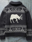 cheap Men&#039;s Cardigan Sweater-Men&#039;s Cardigan Sweater Crochet Knit Stand Collar Basic Casual Outdoor Home Spring Summer Black M L XL / Winter / Long Sleeve