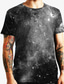 Χαμηλού Κόστους Ανδρικά 3D T-shirts-Ανδρικά Μπλουζάκι Κοντομάνικα Υψηλής Ποιότητας Βασικό Καθημερινό Καλοκαίρι Κοντομάνικο Μαύρο και Άσπρο Θαλασσί Κόκκινο Γαλαξίας Γραφική Στάμπα Μεγάλα Μεγέθη Στρογγυλή Λαιμόκοψη Causal Καθημερινά