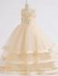 cheap Party Dresses-Kids Girls&#039; Dress Solid Colored Sleeveless Wedding Party Princess Beautiful Cotton A Line Dress Summer Spring 3-12 Years bule Cameo brown White