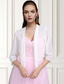 cheap Wedding Guest Wraps-Shawls Bolero Ladies Elegant Casual Daily 3/4 Length Sleeve Chiffon Wedding Guest Wraps With Pure Color For Wedding Spring &amp; Summer dress to impress 2025