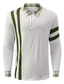 cheap Classic Polo-Men&#039;s Collar Polo Shirt T shirt Tee Golf Shirt Sports Fashion Business Long Sleeve White Army Green Dark Gray Letter Graphic Prints Standing Collar Outdoor Work Patchwork Braided Clothing Clothes