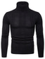 cheap Men&#039;s Pullover Sweater-Men&#039;s Sweater Pullover Turtleneck Sweater jumper Ribbed Knit Cropped Knitted Solid Color Turtleneck Basic Stylish Outdoor Daily Clothing Apparel Winter Fall Khaki Dark Gray M L XL / Cotton