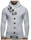 ieftine pulover cardigan pentru bărbați-Bărbați Pulover pulover Săritor vafelă Tricotat Decupată Tricotat Culoare solidă Stil Nautic De Bază Stilat În aer liber Zilnic Toamnă Iarnă Alb Negru M L XL / Bumbac / Manșon Lung