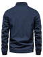 preiswerte Herrenjacken &amp; Herrenmäntel-Herren Arbeitsjacke Reißverschluss vorne Smart-Casual Bekleidung Kapuzenpullover Sweatshirts Marineblau
