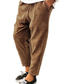 Χαμηλού Κόστους Αθλητικές Φόρμες-Ανδρικά Παντελόνια Χειμωνιάτικο παντελόνι Κοτλέ παντελόνι Κορδόνι Ελαστική μέση Ισιο πόδι Συμπαγές Χρώμα Άνεση Ζεστό Causal Καθημερινά Streetwear Κοτλέ Αθλήματα Μοντέρνα Χαλαρή Εφαρμογή