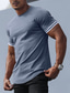billige Casual T-shirts til mænd-Herre T-shirt Grafisk Bogstaver Rund hals Gade Ferie Kortærmet Tøj Mode Afslappet Bekvem