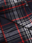 voordelige Dikke hemden-Voor heren Flanellen hemd Overhemdjack Overhemd Geruit Raster Klassieke boord Zwart / Rood Zwart / Wit blauw Geel Oranje Casual Dagelijks Lange mouw Kleding Zakelijk Casual