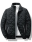 economico Piumini e parka da uomo-Per uomo Piumino Giacca bomber Giacca trapuntata Zip intera Informale Da tutti i giorni Standard Casual quotidiano Di moda Antivento Tenere al caldo Autunno Inverno Righe e Plaid Nero Verde chiaro