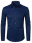 Недорогие Нарядные рубашки-мужская рубашка однотонное топы с длинными рукавами для вечеринок полиэстер современный деловой классический классический&amp;amp; неподвластный времени классический воротник синий фиолетовый цвет
