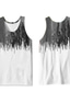 ieftine Tricouri de Sală-Bărbați Vest Top Bluză Cămașă Vestă Casual Stiluri de Plajă Vară Fără manșon Negru / Alb Curcubeu Plin de Culoare Imprimeu Stil Nautic Zilnic Concediu Imprimare 3D Îmbrăcăminte Îmbrăcăminte Casual