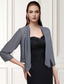 cheap Wedding Guest Wraps-Shawls Bolero Ladies Elegant Casual Daily 3/4 Length Sleeve Chiffon Wedding Guest Wraps With Pure Color For Wedding Spring &amp; Summer dress to impress 2025