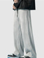Χαμηλού Κόστους casual παντελόνι-Ανδρικά Παντελόνια Casual παντελόνι Κορδόνι Ελαστική μέση Πλατύ Πόδι Συμπαγές Χρώμα Άνεση Αναπνέει Causal Καθημερινά Streetwear Μείγμα Βαμβακιού Αθλήματα Μοντέρνα Μαύρο Γκρίζο Μικροελαστικό