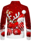 ieftine Polo Grafic-Bărbați Tricou POLO Cămașă de golf Mos Craciun Fiecare Fulg zăpadă Răsfrânt Roșu-aprins Tipărire 3D Crăciun Stradă Mânecă scurtă Fermoar Imprimeu Îmbrăcăminte Modă Designer Casual Respirabil / Vară