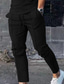 זול מכנסיים רגילים-בגדי ריקוד גברים רָץ לְהַנָאָתוֹ מכנסיים מכנסי עבודה מכנסיים רגילים כיס שרוך אלסטית מותניים אחיד קומפורט רך יומי סוף שבוע סגנון רחוב יום יומי ירוק צבא שחור מיקרו-אלסטי