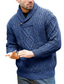 cheap Men&#039;s Pullover Sweater-Men&#039;s Sweater Pullover Sweater Ribbed Knit Cropped Knitted Solid Color V Neck Basic Stylish Outdoor Daily Clothing Apparel Winter Fall Black Blue M L XL / Cotton / Long Sleeve / Weekend / Long Sleeve