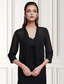 cheap Wedding Guest Wraps-Shawls Bolero Ladies Elegant Casual Daily 3/4 Length Sleeve Chiffon Wedding Guest Wraps With Pure Color For Wedding Spring &amp; Summer dress to impress 2025