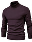 economico maglione pullover da uomo-Per uomo Felpa Maglione Maglia A collo alto Abbigliamento Inverno Verde Blu S M L / Cotone / Manica lunga