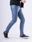 Χαμηλού Κόστους casual παντελόνι-Ανδρικά Σκίνι Παντελόνια Παντελόνι από συνθετικό δέρμα Casual παντελόνι Τσέπη Συμπαγές Χρώμα Άνεση Αναπνέει Causal Καθημερινά Streetwear PU Αθλήματα Μοντέρνα Μαύρο Λευκό Μικροελαστικό