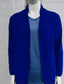 cheap Men&#039;s Cardigan Sweater-Men&#039;s Sweater Cardigan Sweater Ribbed Knit Tunic Knitted Solid Color V Neck Basic Stylish Outdoor Daily Clothing Apparel Winter Fall Blue Army Green S M L / Cotton / Long Sleeve / Weekend / Weekend