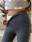 cheap Fleece Lined Leggings-Women&#039;s Normal Fleece Pants Tights Leggings Tights Casual / Sporty Athleisure Ankle-Length High Waist Plain Tummy Control Butt Lift Comfort Micro-elastic Yoga Weekend Black Navy Blue Light Grey Gray