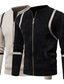 abordables pull-over pour hommes-Homme Pull Chandail Gilet Tricoter Tricoté Rayé Zip à la mode Style vintage du quotidien Vêtement Tenue Hiver Automne riz blanc Noir M L XL