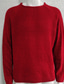 tanie sweter męski sweter-Męskie Sweter Sweter sweter Prążkowany Robić na drutach Skrócona długość Dzianiny Jednokolorowe Półgolf Podstawowy Elegancki Na zewnątrz Codzienny Odzież Jesień Zima Czerwony Szary S M L / Bawełna