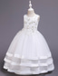 cheap Party Dresses-Kids Girls&#039; Dress Solid Colored Sleeveless Wedding Party Princess Beautiful Cotton A Line Dress Summer Spring 3-12 Years bule Cameo brown White