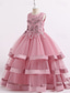 cheap Party Dresses-Kids Girls&#039; Dress Solid Colored Sleeveless Wedding Party Princess Beautiful Cotton A Line Dress Summer Spring 3-12 Years bule Cameo brown White