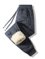 cheap Casual Pants-Men&#039;s Sherpa Joggers Winter Pants Trousers Casual Pants Pocket Drawstring Elastic Waist Plain Waterproof Warm Daily Streetwear Fashion Chic &amp; Modern Black Black Straight Leg Micro-elastic