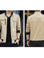 cheap Men&#039;s Jackets &amp; Coats-Men&#039;s Lightweight Jacket Summer Jacket Utility Jacket Transition Jacket Office &amp; Career Daily Wear Warm Pocket Fall Winter Solid / Plain Color Stylish Warm Ups Stand Collar Regular Black Red Khaki