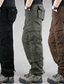 tanie Bojówki-Męskie Spodnie cargo Spodnie Spodnie codzienne Multi Pocket 8 kieszeni Jednokolorowe Komfort Codzienny Wyjściowe 100% bawełna Moda miejska Prosty Czarny Żółty Wysoka talia Elastyczny