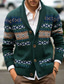 ieftine pulover cardigan pentru bărbați-Bărbați Pulover pulover Săritor vafelă Tricotat Decupată Tricotat Culoare solidă Stil Nautic De Bază Stilat În aer liber Zilnic Toamnă Iarnă Verde Deschis S M L / Bumbac / Manșon Lung