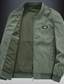 Χαμηλού Κόστους Ανδρικά Μπουφάν &amp; Παλτό-Ανδρικά Κοτλέ σακάκι Μπουφάν εργασίας Casual Jacket Ανθεκτικό Καθημερινά Ρούχα Διακοπές Να πάω Μονόπετο Όρθιος γιακάς Θερμαντικά Ανατομικό Χαλάρωση Σακάκι Εξωτερικά ενδύματα Συμπαγές / Απλό χρώμα