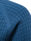 tanie sweter męski sweter-Męskie Pulower Gofrowana Robić na drutach Dzianiny Czyste kolory Okrągły Zatrzymujący ciepło Współczesny współczesny Dzienne zużycie Wyjściowe Odzież Zima Jesień Niebieski Khaki S M L / Długi rękaw