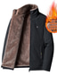 Χαμηλού Κόστους Ανδρικά Μπουφάν &amp; Παλτό-Ανδρικά Casual Jacket Για Υπαίθρια Χρήση Καθημερινά Καθημερινά Ρούχα Διακοπές Εξόδου Φερμουάρ Όρθιος γιακάς Θερμαντικά Ανατομικό Φερμουάρ μπροστά Σακάκι Εξωτερικά ενδύματα Συμπαγές Χρώμα