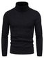 cheap Men&#039;s Pullover Sweater-Men&#039;s Turtleneck Sweater Pullover Ribbed Knit Cropped Knitted Solid Color Turtleneck Keep Warm Modern Contemporary Work Daily Wear Clothing Apparel Winter Spring &amp;  Fall Black Khaki M L XL / Weekend