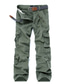 Χαμηλού Κόστους Στρατιωτικά παντελόνια-Ανδρικά Παντελόνια με τσέπες Παντελόνια Παντελόνι αλεξίπτωτου Πολλαπλή τσέπη Πλήρες μήκος Βαμβάκι Grass Army Green Γήινο Πράσινο Μικροελαστικό
