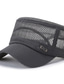 billige Hatte til mænd-Herre Hat Baseball kasket Flad kasket Trucker Hat udendørs Daglig Net Justerbar spænde Ren farve Bærbar Åndbart Sort