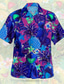 voordelige 3D-shirts voor heren-Voor heren Overhemd Hawaiiaans overhemd Grafisch overhemd Aloha-shirt Bloemig Ananas Kikker Strijkijzer Olijfgroen Rood groen Blozend Roze Rood blauw 3D-afdrukken Buiten Straat Korte mouw