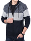 cheap Men&#039;s Cardigan Sweater-Men&#039;s Cardigan Sweater Ribbed Knit Tunic Knitted Color Block Warm Ups Modern Contemporary Daily Wear Going out Clothing Apparel Winter Fall Burgundy Light Grey M L XL / Long Sleeve